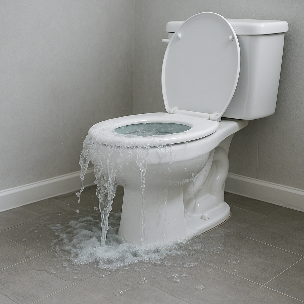 Overflowing toilet